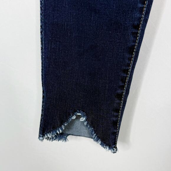 Kut From The Kloth 4P Connie Fab Ab Ankle Skinny Jeans High Rise Chewed Hem Blue - Picture 6 of 11